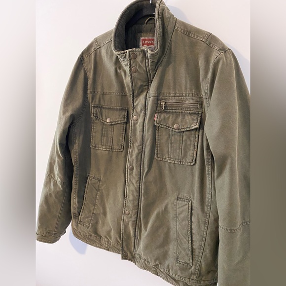 Levi's Jackets & Coats Mens Xl Levis Twopocket Military Jacket With Polytwill Lining Poshmark